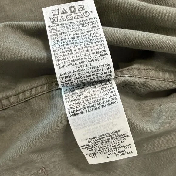 Levi's Men's XXL Field Jacket Olive Brown Canvas Utility Cargo Chore Coat Shell - Picture 8 of 10